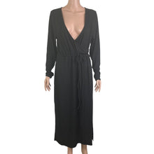 Load image into Gallery viewer, Soncy Maxi Dress Womens XL Black Flair Surplice Stretch