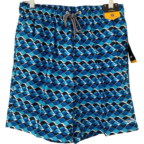 Speedo Swim Trunks Board Shorts Mens Medium Blue New