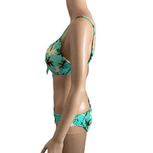 Load image into Gallery viewer, Eidon Bikini Womens XL Palm Tree Tropical Green Yellow Summer Beach Swimming