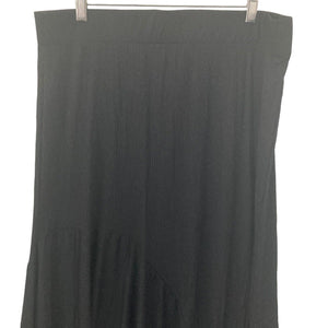 Soncy Maxi Skirt Womens 2XL Black Plus Size