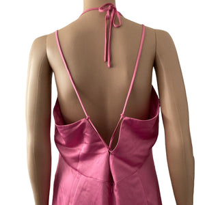 Topshop Mini Slip Dress Satin Pink 14 Mini Strappy Sleeve