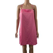 Load image into Gallery viewer, Topshop Mini Slip Dress Satin Pink 14 Mini Strappy Sleeve