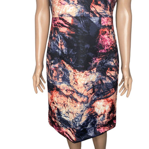Cynthia Rowley Neoprene Dress Womens Size 6 Abstract Color Block New