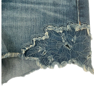 Joes Jeans Shorts Womens Denim Blue Embroidered Short Shorts Size 24