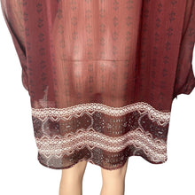 Load image into Gallery viewer, Knox Rose Blouse Womens XL Semi Sheer Burgundy Pullover Lightweight