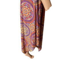 Load image into Gallery viewer, Route 66 Womens S 4-6 Paisley Handkerchief Hem Dress Purple Orange Boho Midi