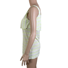 Load image into Gallery viewer, Mystree Tanktop Womens Small Striped Yellow white Stretch Pullover