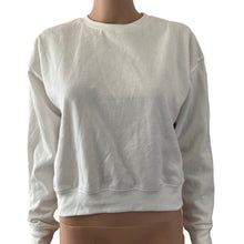 Load image into Gallery viewer, Abound Crop Sweatshirt White Womens Size Small Soft Fleece Inner Stretch New