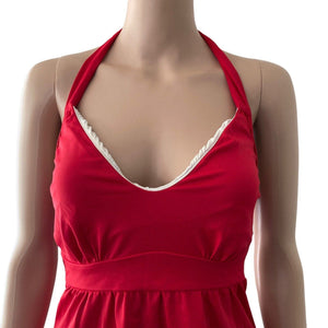 Venus Tankini Womens Size 4 Red Halter Swim Top Stretch