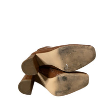 Load image into Gallery viewer, Steve Madden Lynden Brown Patent Ankle Boots Womens 8M Block Heel Side Zip