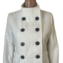 Load image into Gallery viewer, Old Navy Women’s Small White Peacoat Double Breasted Button Jacket