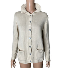 Load image into Gallery viewer, Appleseeds Cardigan Sweater Womens Small Beige Off White
