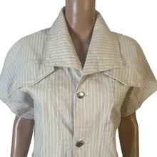 Load image into Gallery viewer, Like an Angel Jacket Womens Size 1X Beige White Stripped Linen Blend New