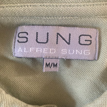 Load image into Gallery viewer, Sung Alfred Sung Mens M Green Polo Shirt Cotton Nylon Short Sleeve Casual