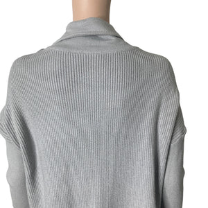 Devotion By Cyrus Turtleneck Sweater Womens Small Gray Ribbed New