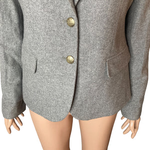 J Crew Mercantile Blazer Womens 8 Wool Gray 2 Button New