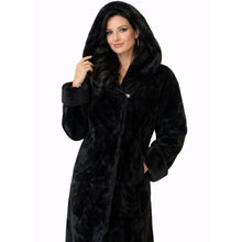 Load image into Gallery viewer, Vintage Monterey Fashions Black Faux Fur Long Coat Womens XL- 2XL Made in USA Glam