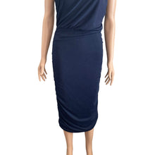 Load image into Gallery viewer, Love X Design Dress Womens XL One Shoulder Navy Blue Body Con