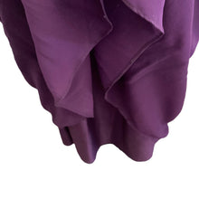 Load image into Gallery viewer, Azazie Halter Dress 4 Purple Nina Grape Gown Formal Aline Pleated Chiffon
