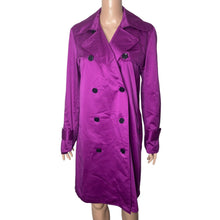 Load image into Gallery viewer, Lauren Ralph Lauren Trench Coat Womens Medium Purple Satin Feel