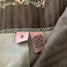 Load image into Gallery viewer, Ted Baker London Size 3 US 8 Brown Pinstripe Double Breasted Cotton Blazer Jacket