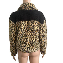 Load image into Gallery viewer, BP. Fleece Pullover Womens Size XXS Leopard Print 1/4 Zip