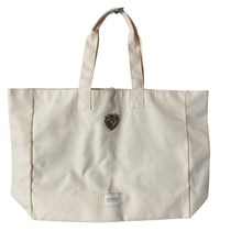 Load image into Gallery viewer, Dolce &amp; Gabbana Devotion Tote Bag Ivory Gold Sacred Heart Beauty GWP Shopper