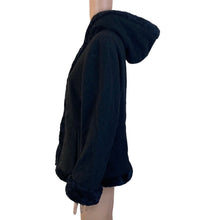 Load image into Gallery viewer, Vintage Espirit Coat Wool Women&#39;s Medium Black Embroidered Hooded