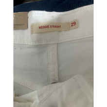 Load image into Gallery viewer, Levi's Wedgie Straight Leg Jeans Womens 29x28 White Button Fly