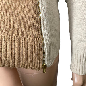 J Crew Sweater Womens Size XS Brown Tan Beige Merino Wool Pullover