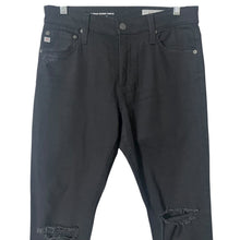 Load image into Gallery viewer, AG Adriano Goldschmied Farrah Skinny Ankle Jeans womens 28R Black High Rise Distressed