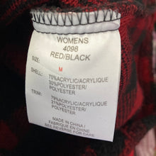 Load image into Gallery viewer, Woolrich Vest Womens Medium Tartan Black Red Plaid Faux Fur Collar