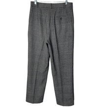 Load image into Gallery viewer, Talbots Pants Womens Size 10 Black Wool Blend Black White Plaid