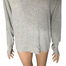 Load image into Gallery viewer, SOCIALITE Sweater Womens Medium Ribbed Gray Stretch Lightweight New