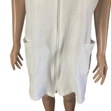 Load image into Gallery viewer, Mystic Sun Dress Swim Cover Up Womens Large White Full Zip Sea Shells