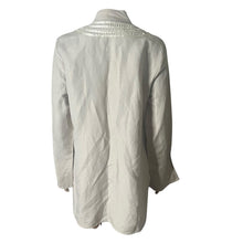 Load image into Gallery viewer, Badgley Mischka American Glamour Tunic Blouse Womens Medium Beaded Beige White
