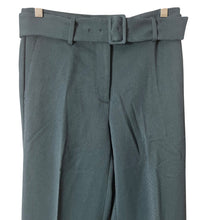 Load image into Gallery viewer, Ann Taylor High Rise Belted Trouser Pants Womens 0 Teal Blue Wide Leg Work Career