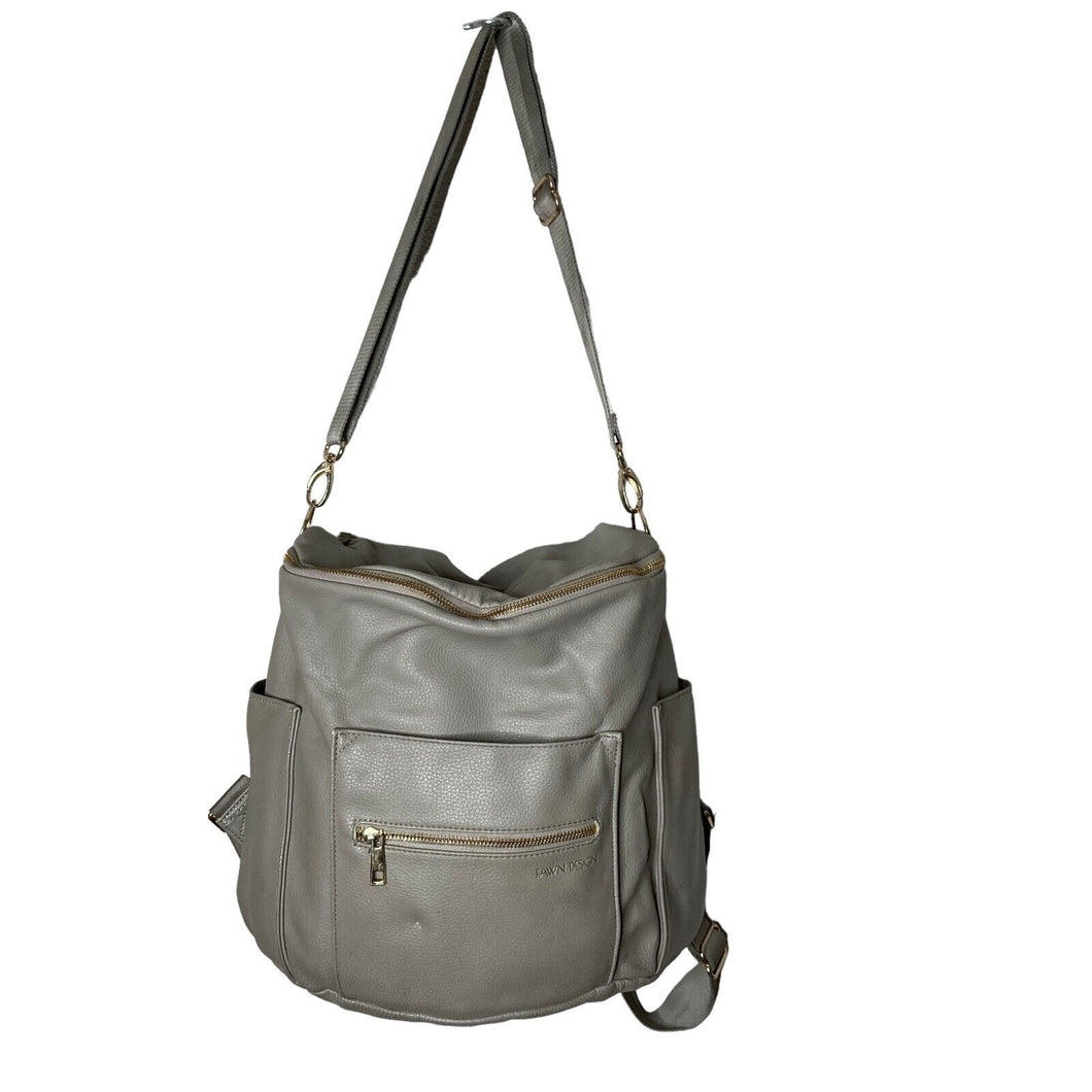 Fawn Design Diaper Bag Back Pack Large Taupe Greenish Gray