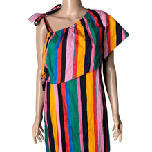 Load image into Gallery viewer, Who What Wear Maxi Dress Womens XXL Striped Multi Colored One Shoulder New