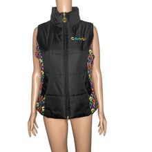 Load image into Gallery viewer, Coogi Puffer Vest Womens Medium Spellout Black Sleeveless