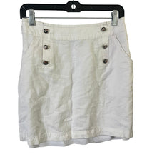 Load image into Gallery viewer, EIFINI Skirt Womens M Ivory Linen Viscose Blend Gold Button