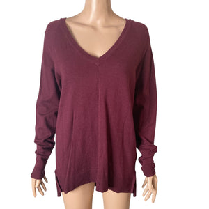 Bobeau Sweater Womens Medium Burgundy Pullover New