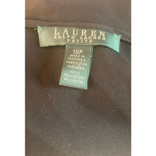 Load image into Gallery viewer, Lauren Ralph Lauren Petite Cami Top Womens 10P Black Chiffon V Neck Layered