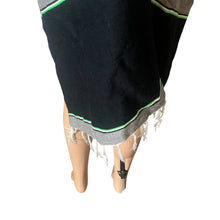 Load image into Gallery viewer, Seattle Seahawks Poncho Caftan Dress Fringe NFL Team Logo Black Gray Womens