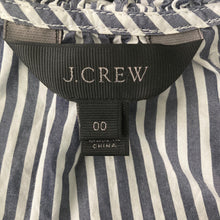 Load image into Gallery viewer, J Crew Shirt Womens 00 Striped Gray White Sleeveless