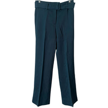 Load image into Gallery viewer, Ann Taylor High Rise Belted Trouser Pants Womens 0 Teal Blue Wide Leg Work Career