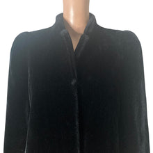 Load image into Gallery viewer, Vintage Sasson Borgazia Faux Fur Coat Womens Medium Black Mob Wife
