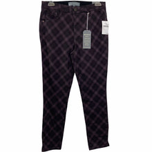 Load image into Gallery viewer, Wit &amp; Wisdom Pants Womens Size 4 Plaid High Rise Ankle Skimmer Cabernet Purple