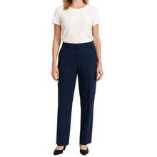 Load image into Gallery viewer, Kasper Womens Dress Pants 8P Navy Blue Pleated Front Trousers Career Work Office