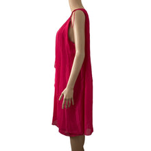 Load image into Gallery viewer, SLNY Dress Womens 18 Pink Chiffon Overlay Sleeveless Shift Cocktail Party Plus